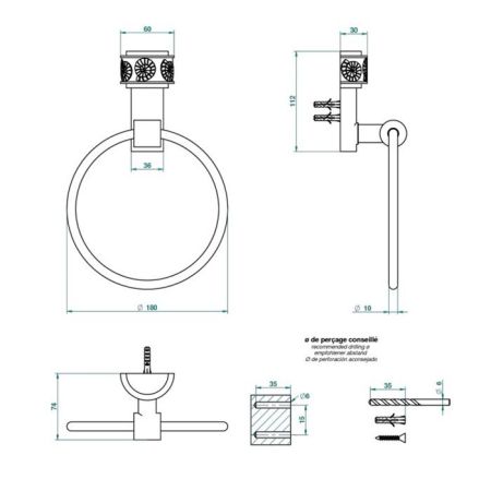 THG ISLAND Полотенцедержатель-кольцо, цвет Soft gold, артикул U5B-F30-504N