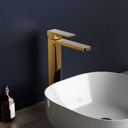 530250600 Gala, смеситель для раковины высокий, золото