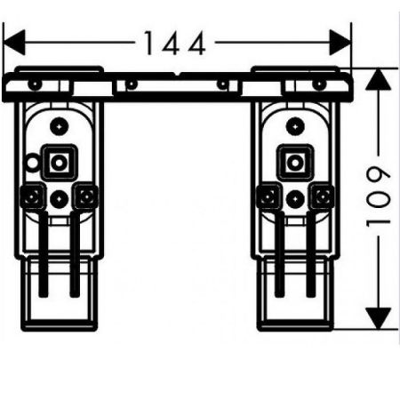 AX Universal Комплект адаптеров для монтажа акссуаров на рейлинг, цвет: хром, артикул 42870000