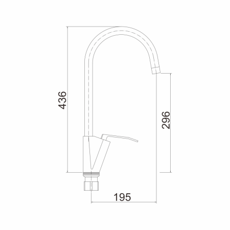 Смеситель для кухни FASHUN A4161, хром