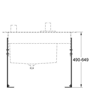 Вертикальные кронштейны для смывного бачка GROHE (под обмуровку) для напольного монтажа (45388000)