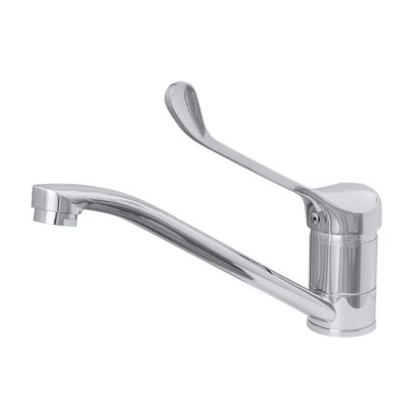 Смеситель для кухни с хирургической ручкой Сантаком stOMEGA 4379, хром, артикул 4379