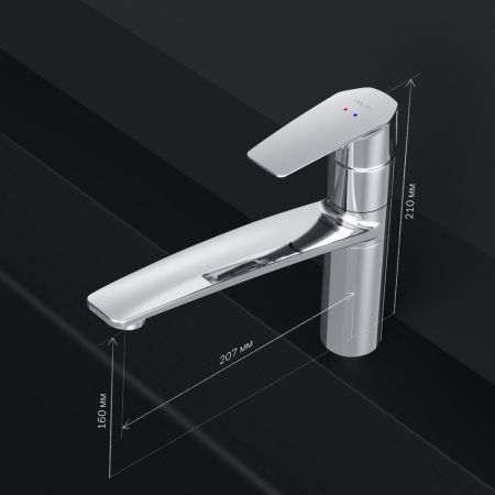 F90A00000 Gem, смеситель для кухни, хром, шт., артикул F90A00000