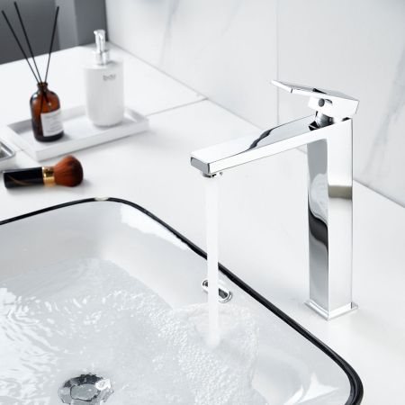 Смеситель для раковины высокий  Raffine F1196, хром