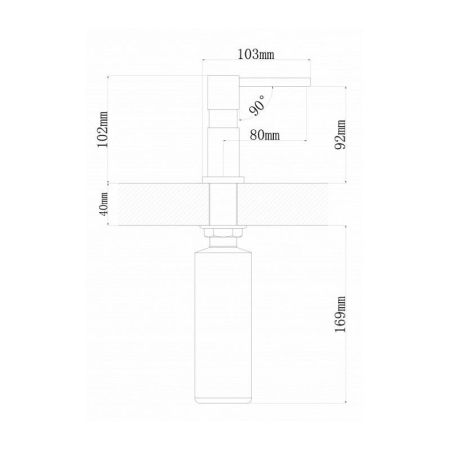 Дозатор для кухонной мойки Florentina КВАДРО 703.726.0000.105, коричневый, артикул 703.726.0000.105