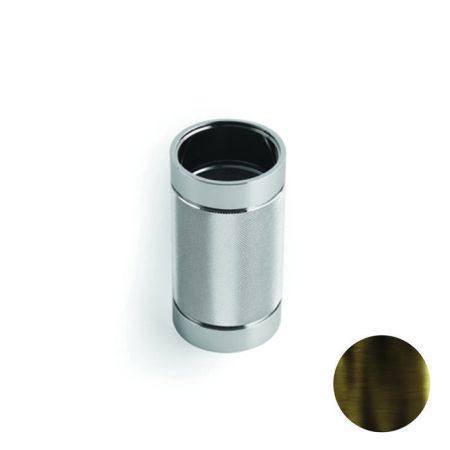 Стакан, Bertocci, Officina 01, одинарный, ширина, мм-68, глубина, мм-68, высота, мм-126, настольный (свободностоящий), материал стакана-латунь, цвет-Industrial Bronze, артикул 127 7530 8600