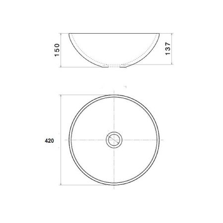 Раковина-чаша Bronze de Luxe Festival 40 2231 Красная с орнаментом, артикул 2231