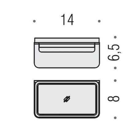 Colombo Over Мыльница подвесная, цвет: матовая сталь/матовое стекло, артикул B7001.SS-VAN