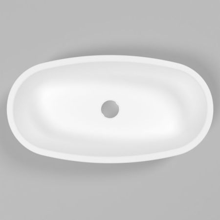 Умывальник WHITECROSS Obsidian C 65x35 (белый мат) иск. камень, артикул 0735.065035.200