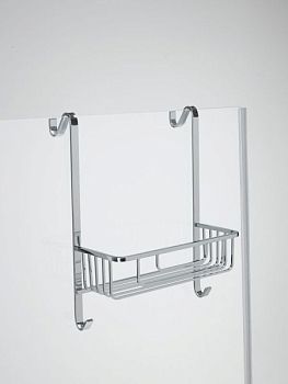 Stil Haus, решётка 1-уровневая для душевого стекла + 2 крючка, цвет хром