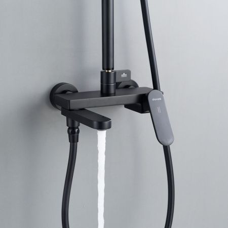 Душевая система Shevanik S4536H, черный, артикул S4536H