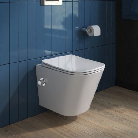 Унитаз подвесной с функцией биде и смесителем BELBAGNO DUE, артикул BB3103CHR-BS/SC