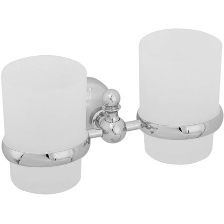 Стакан для зубных щеток Veragio Gialetta VR.GIL-6442.CR двойной Хром, артикул VR.GIL-6442.CR