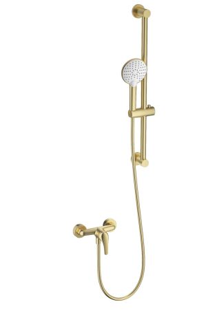 Смеситель для душа с гарнитуром WONZON & WOGHAND, Брашированное золото (WW-4570-BG), артикул WW-4570-BG