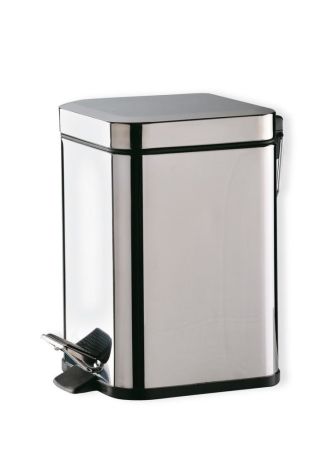 Stil Haus, квадратный контейнер для мусора - 3 литра, цвет полирированная сталь, артикул 803.3LQUADRO(55)