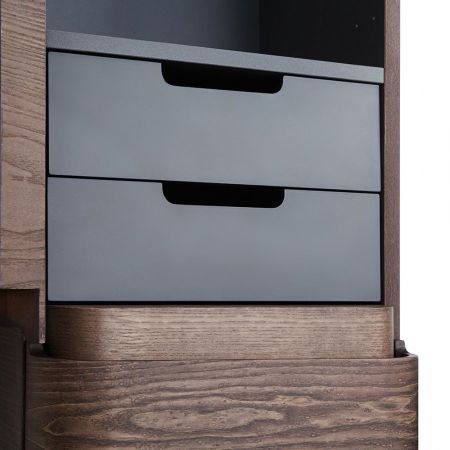 M30CHL0406NF Sensation, Шкаф-колонна, подвесной, левый, 40 см, двери, орех, текстурированная, шт, артикул M30CHL0406NF