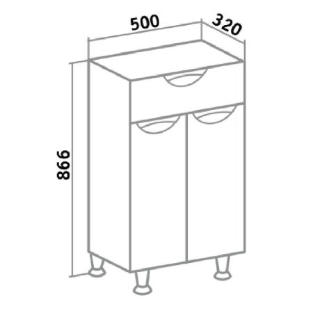 Полупенал Runo Барселона 50  (УТ000002342), артикул УТ000002342