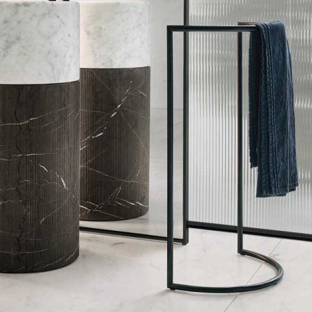 NOORTH milldue edition ROMA Полотенцедержатель напольный 508х253х800 мм., металлический, цвет черный матовый, артикул 5078