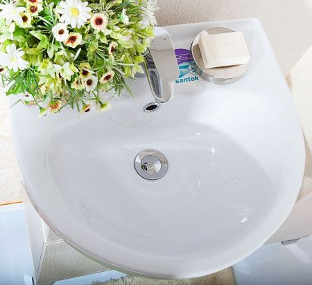 Тумба под раковину Бриклаер Карибы 50 Светлая Лиственница, артикул 4627125411250