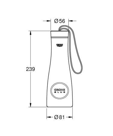 Бутылка для питьевой воды, нержавеющая сталь, (40848SD0), артикул 40848SD0