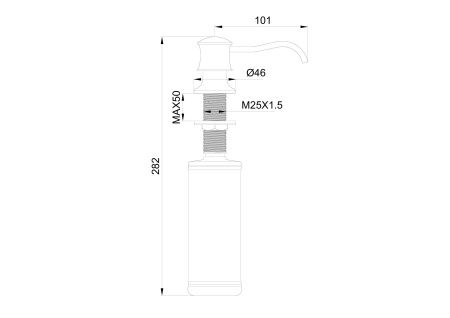 Дозатор мыла WONZON & WOGHAND, Черный матовый (WW-88SD03-MB) Дозатор мыла WONZON & WOGHAND, Черный матовый (WW-88SD03-MB)