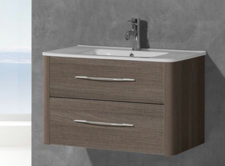 IBX ASUN, тумба под раковину 100 см, 2 ящика с ручками, цвет отелло, артикул ASUNT100/OTHELLO