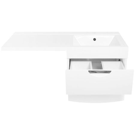 Тумба подвесная "Жасмин 2 60" (2 ящ.), Космос 120, Люкс белая, PLUS, артикул ЛС-00000577