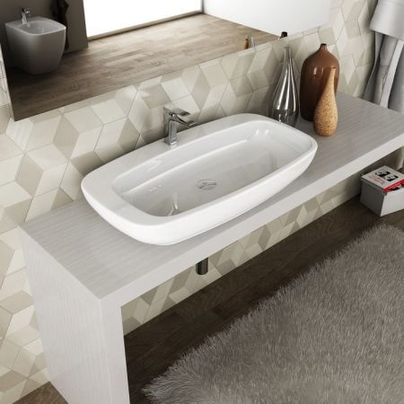 Artceram Dial Раковина настольная 90x48 см, 1 отверстие, цвет белый