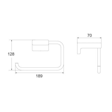 Полотенцедержатель Rose RG1806, хром, артикул RG1806