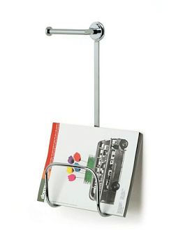 Stil Haus, стойка под журналы + бумагодержатель круглой формы, цвет хром