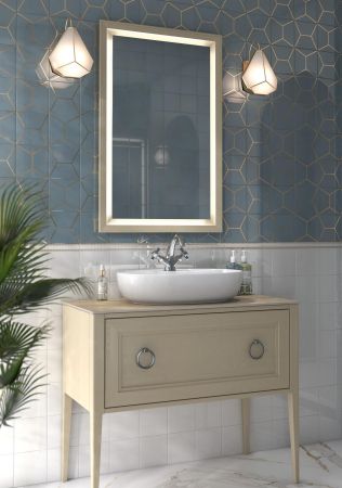 Раковина PLAZA накладная 60, белая глянцевая, артикул PLR.wb.60.1