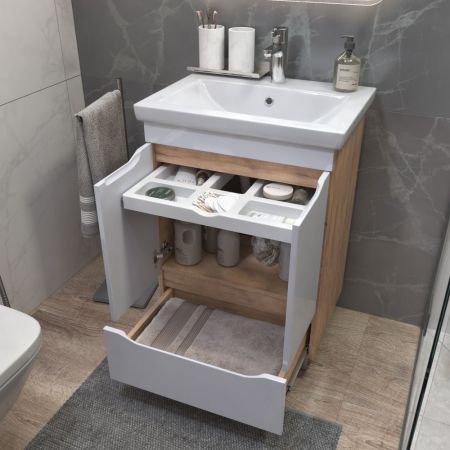 Тумба под раковину напольная VIGO Grani 284 дуб золотой, 60 см, артикул 284 дуб золотой