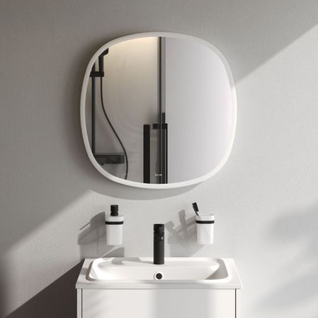 M8FMOX0651WGS Зеркало универсальное с контурной LED-подсветкой, ИК- сенсором, квадрат, 65 см, артикул M8FMOX0651WGS