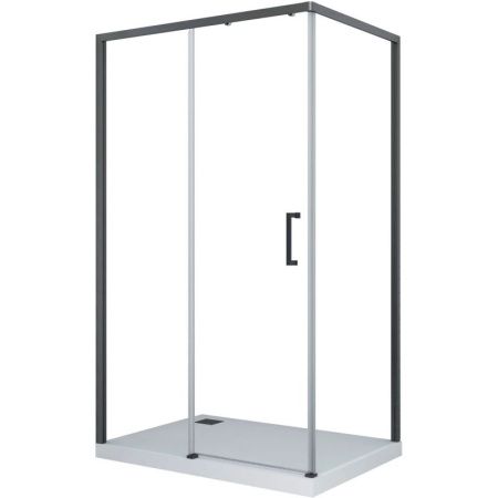 Душевой уголок Cerutti SPA Vito 110x80 B L профиль Черный стекло прозрачное Душевой уголок Cerutti SPA Vito 110x80 B L профиль Черный стекло прозрачное
