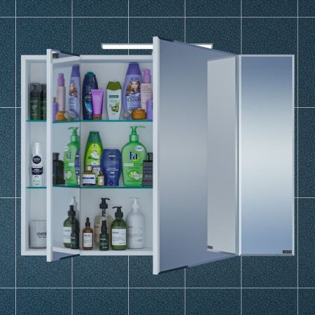 Зеркальный шкаф "Стандарт 100" трельяж фацет, свет