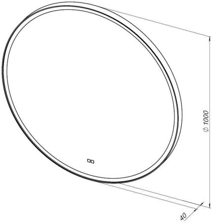 Зеркало Aquanet Тренд 100 черный, артикул 00316688