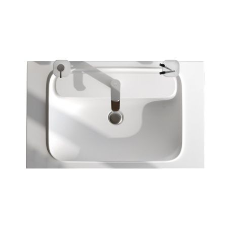 M8FWPC0800WM Func, Раковина мебельная, литьевой мрамор, 80 см, цвет белый матовый