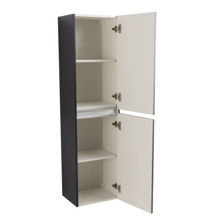 ELEGANT Пенал настенный, подвесной, Серый матовый AM-ELEGANT-1500-2А-SO-GM-LED, артикул AM-ELEGANT-1500-2А-SO-GM-LED