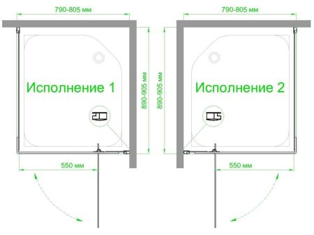 Душевой уголок Royal Bath  RB  HPVD-C-BL 80х90х200 (матовое), артикул RB9080HPVD-C-BL
