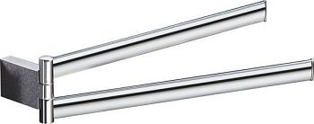 Gedy G-Kent, полотенцедержатель двойной поворотный, длина 36.5 см, цвет хром