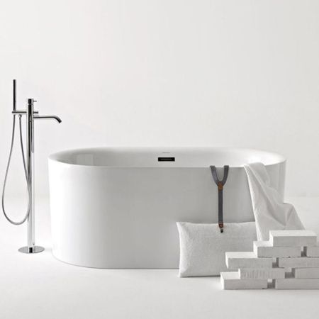 Kerasan Nolita Ванна акриловая  отдельностоящая 145х78х58 см, с пробкой clic clac.цвет белый, артикул 535001