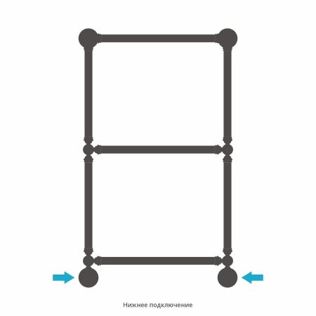 Полотенцесушитель, Сунержа, Ренессанс 1386, водяной, ширина, мм-572, глубина, мм-246, высота, мм-933, межосевое расстояние-500, подключение-нижнее, мощность, Вт-252, присоединительный размер--НР G 1/2" / НР G 3/4" (эксцентрик), материал-нержавеющая сталь,, артикул 03-0281-8650