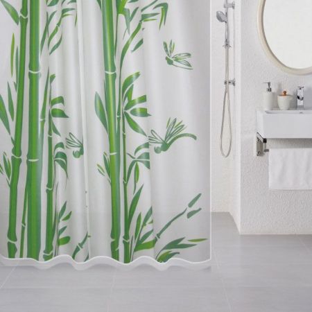 Штора для ванны Milardo Bamboo (green) 180x180 Зеленая, артикул 510V180M11