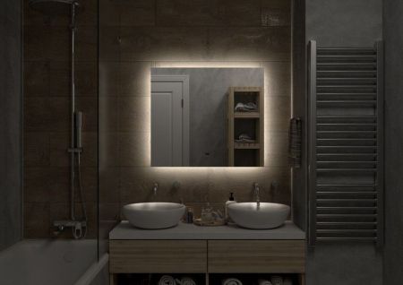 Зеркало с подсветкой "Perugia 800x800" AM-Per-800-800-DS-F, артикул AM-Per-800-800-DS-F