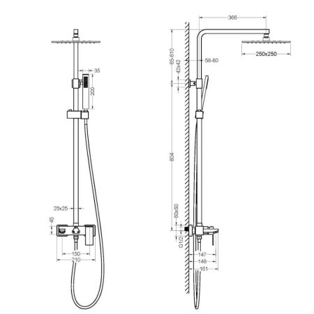 Душевая система Timo Selene SX-1030/16 белый матовый, артикул SX-1030/16