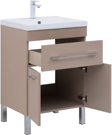 Тумба под раковину Aquanet Верона 60 капучино (1 ящик, 2 дверцы), артикул 00304534