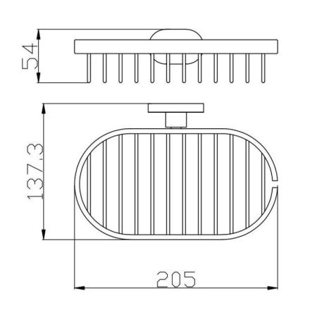 Мыльница Rav Slezak YUKON YUA0301CB, хром/белый, артикул YUA0301CB