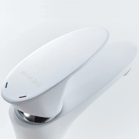 Смеситель для раковины Shevanik S9801F, белый/хром