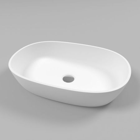 Умывальник WHITECROSS Opal 56x38 (белый мат) иск. камень, артикул 0709.056038.200