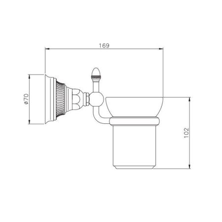 Nicolazzi Impero Стакан подвесной, цвет: хром, артикул 1488CR36